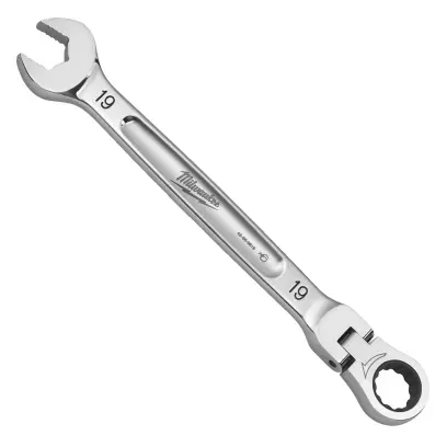 Račňový očkoplochý kľúč Milwaukee 19 mm MAX BITE, otočná hlava 180°, 4932480192