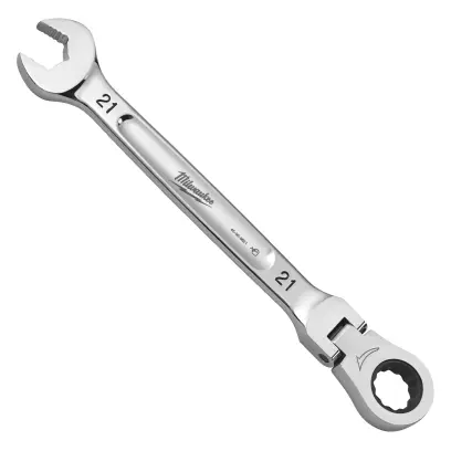 Račňový očkoplochý kľúč Milwaukee 21 mm MAX BITE, otočná hlava 180°, 4932480194