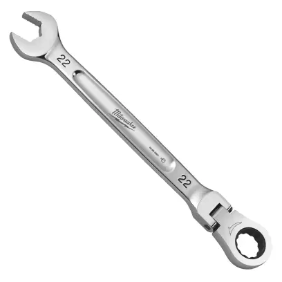 Račňový očkoplochý kľúč Milwaukee 22 mm MAX BITE, otočná hlava 180°, 4932480195