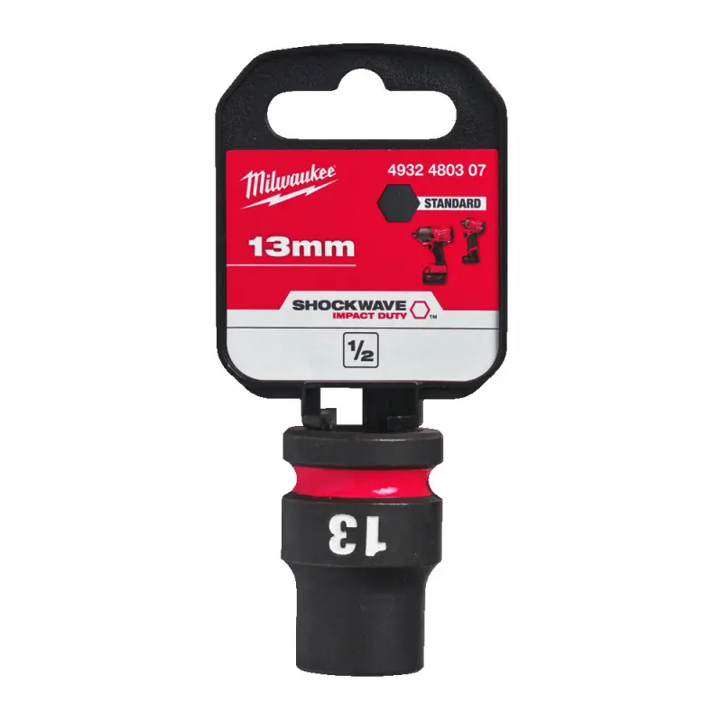 Nástrčná hlavice 1/2" Milwaukee Shockwave™ Impact Duty 13 mm, rázová, krátká (MI4932480307)