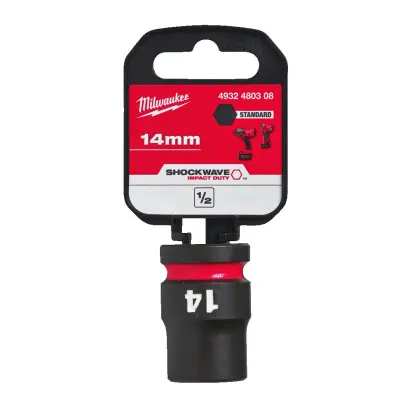 Nástrčná hlavice 1/2" Milwaukee Shockwave™ Impact Duty 14 mm, rázová, krátká (MI4932480308)