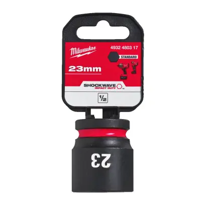 Nástrčná hlavice 1/2" Milwaukee Shockwave™ Impact Duty 23 mm, rázová, krátká (MI4932480317)