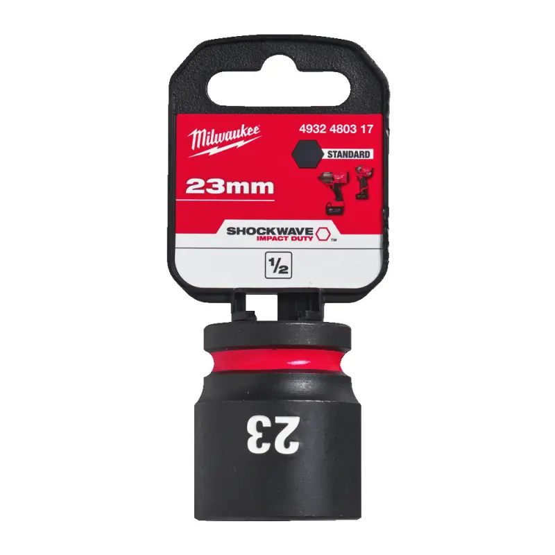 Nástrčná hlavice 1/2" Milwaukee Shockwave™ Impact Duty 23 mm, rázová, krátká (MI4932480317)