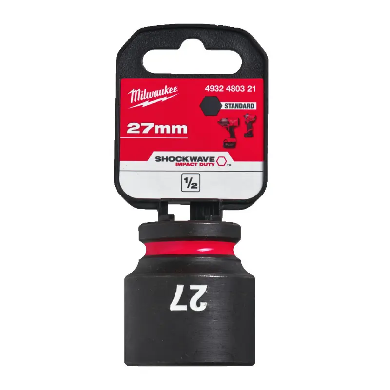 Nástrčná hlavice 1/2" Milwaukee Shockwave™ Impact Duty 27 mm, rázová, krátká (MI4932480321)