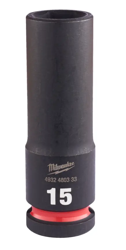 Nástrčná hlavice 1/2" Milwaukee Shockwave™ Impact Duty 15 mm, rázová, prodloužená (MI4932480333)