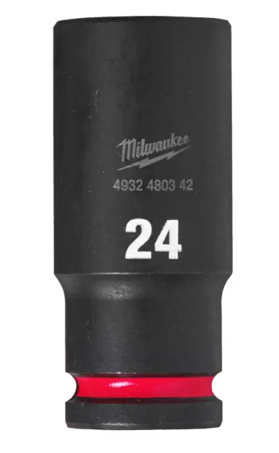 Nástrčná hlavice 1/2" Milwaukee Shockwave™ Impact Duty 24 mm, rázová, prodloužená (MI4932480342)