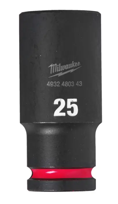 Nástrčná hlavice 1/2" Milwaukee Shockwave™ Impact Duty 25 mm, rázová, prodloužená (MI4932480343)