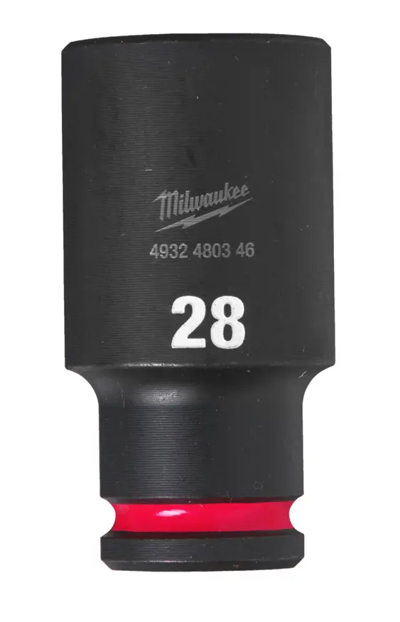 Nástrčná hlavice 1/2" Milwaukee Shockwave™ Impact Duty 28 mm, rázová, prodloužená (MI4932480346)