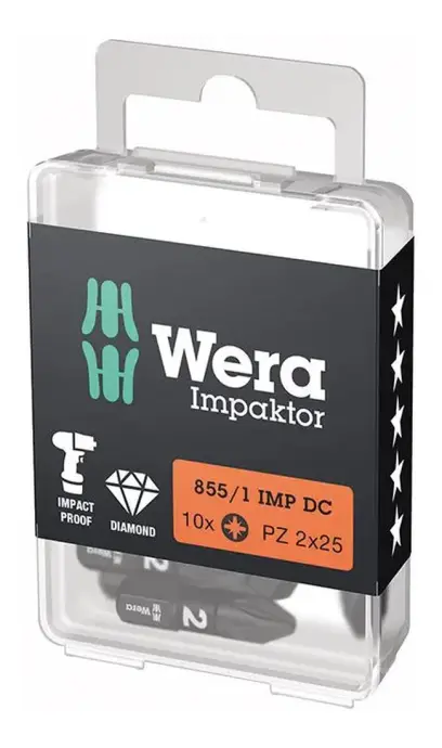 Wera 157621 Bit impaktor 1/4" PZ 2 x 25 mm. Typ 855/1 IMP DC box - 10 ks (EDE64141010)