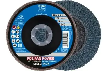 Lamelové brúsne kotúče POLIFAN Pferd PFC 125 Z60 SG POWER STEELOX (2 ks) (PF4007220417942)