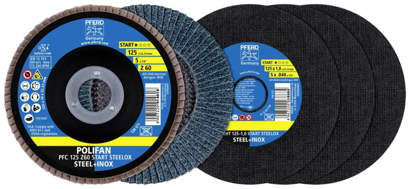 Rozbrušovací sada kotoučů Pferd 125 Start Line START STEELOX EHT 1.0/PFC Z60 pro ocel/nerez (PF4007220418130)