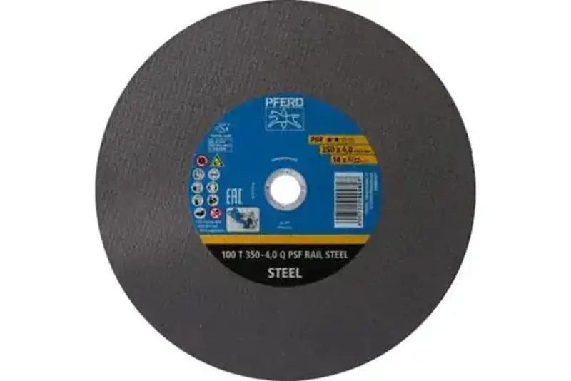 Rezací kotúč Pferd 100 T 350-4,0 Q PSF RAIL STEEL/25,4 pre železničné koľaje (PF4007220424810)