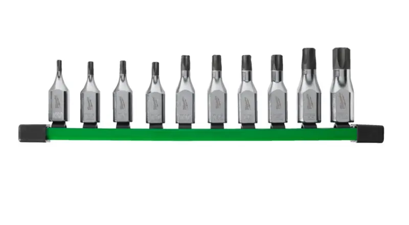 Šroubovací bity 3/8" TORX T20 ÷ T60 Milwaukee 4932480564 na kolejnici (Sada 10 dílů) (MI4932480564)