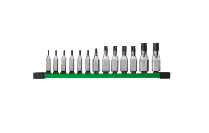 Skrutkovacie bity 1/4" a 3/8" TORX T8 ÷ T60 Milwaukee 4932480565 na koľajnici (Sada 13 dielov) (MI4932480565)