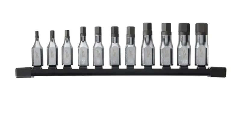 Šroubovací bity 3/8" Hex 4 ÷ 14 mm Milwaukee 4932480567 na kolejnici (Sada 11 dílů) (MI4932480567)