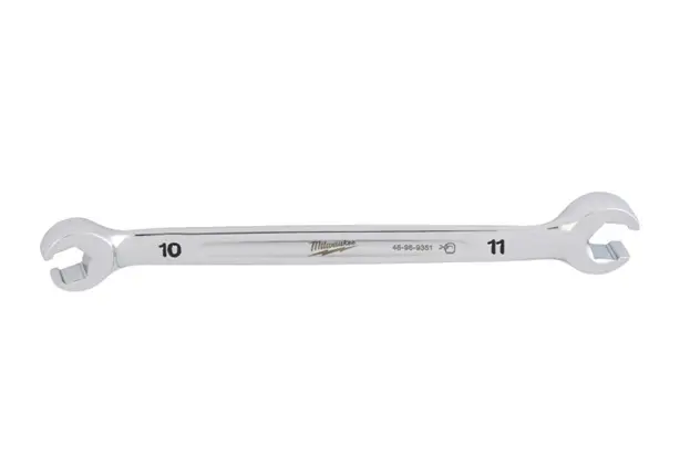 Oboustranný polootevřený plochý klíč Milwaukee 10 mm x 11 mm, 4932480627