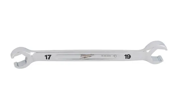 Oboustranný polootevřený plochý klíč Milwaukee 17 mm x 19 mm, 4932480631