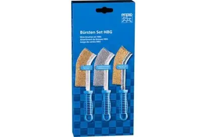 Ruční kartáče s plastovou rukojetí Pferd BSO HBG - zahnuté provedení (Sada 3 ks) (PF4007220491072)