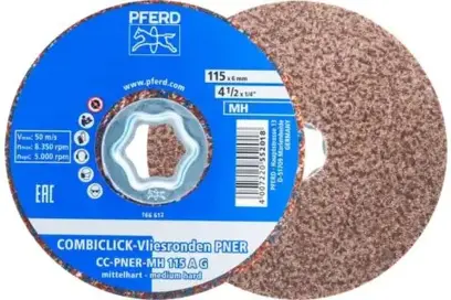 Lisovaný rúnový kotúč COMBICLICK® pr. 115 mm Pferd CC-PNER MH 115 A G Stredne tvrdý A, Hrubý pre konečnú úpravu (PF4007220491805)