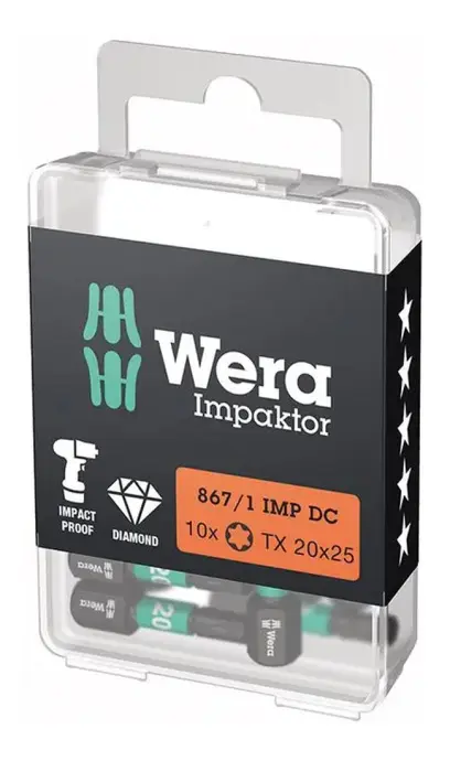 Wera 157624 Bit impaktor 1/4" T 20 x 25 mm. Typ 867/1 IMP DC box - 10 ks (EDE64531015)