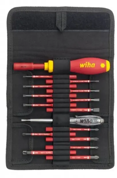 Wiha 36068 Set 16 ks nástavcov SoftFinish plochý/krížový/TORX slimVario, VDE, Typ 2831T16 (WIHA36068)