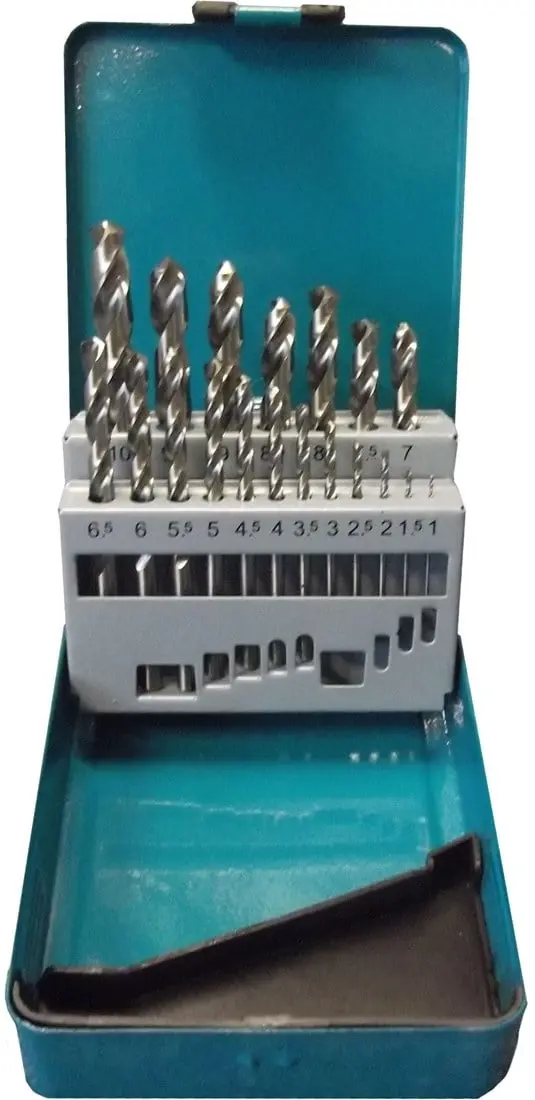 Spirálové vrtáky HSS-R pr. 1 ÷ 10 mm DIN 338 vybrušované HSS Tools 1044-1019 (Sada 19 dílů) (HSS1044-1019)