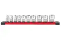 Nástrčné hlavice 3/8" šesťhran 5/16 ÷ 7/8" Milwaukee 4932492510 - chrómované, palcové (Sada 10 dielov) (MI4932492508)