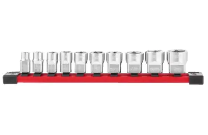 Nástrčné hlavice 3/8" šesťhran 5/16 ÷ 7/8" Milwaukee 4932492510 - chrómované, palcové (Sada 10 dielov) (MI4932492508)
