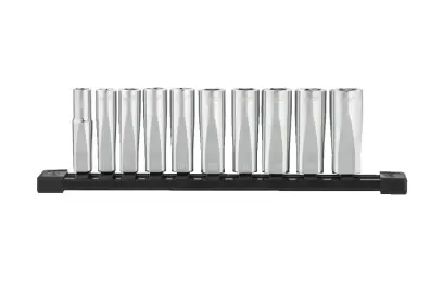 Nástrčné hlavice 3/8" šesťhran 10 ÷ 19 mm Milwaukee 4932492510 - chrómované, predĺžené (Sada 10 dielov) (MI4932492509)