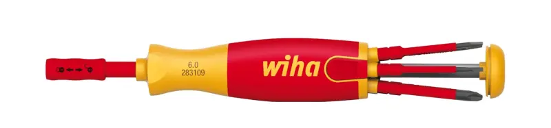 WIHA 38611 Šroubovák se zásobníkem nástavců LiftUp electric - 6 slim Bitů (WIHA38611)
