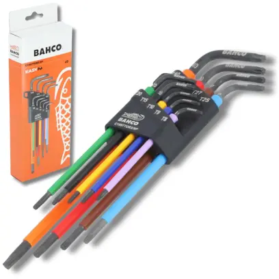 Zástrčné klíče T-Profil T8 ÷ T40 Bahco C1997TORX/9P dlouhé (Sada 9 ks) (BAHC1997TORX/9P)