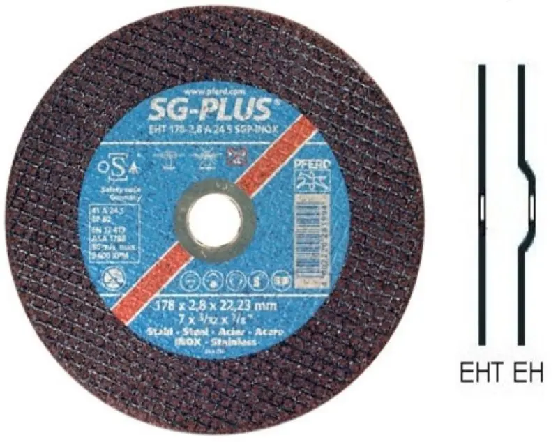 Řezací kotouč EHT 115-1,0 A 60 S SGP-INOX/22,23. PFERD – SG-PLUS (PF4007220538074)