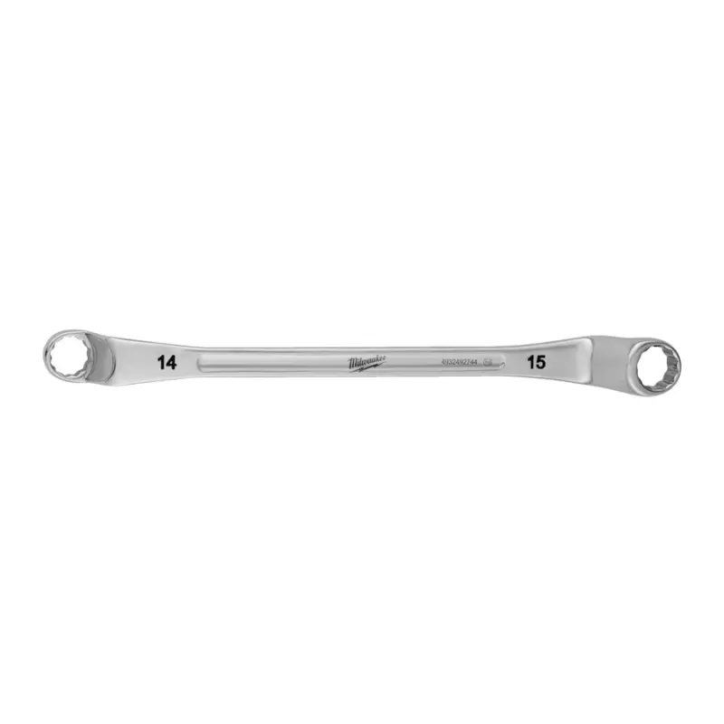 Klíč oboustranný očkový Milwaukee vyhnutý 75°, 14 x 15 mm, 4932492744 (MI4932492744)