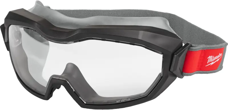 Neodvětrávané uzavřené ochranné brýle Milwaukee široké, čiré 4932493437 (MI4932493437)