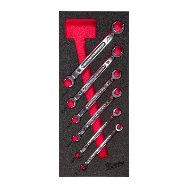 Pěnová vložka Milwaukee s polootevřenými klíčemi na brzdové palivové potrubí (6 ks) 4932493628 (MI4932493628)