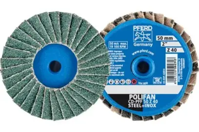 Lamelový kotúč pr. 50 mm Pferd COMBIDISC Zirkón Mini-POLIFAN CD Z40 pre kalenú oceľ (PF4007220592717)