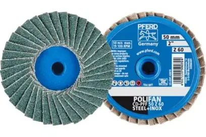 Lamelový kotúč pr. 50 mm Pferd COMBIDISC Zirkón Mini-POLIFAN CD Z60 pre kalenú oceľ (PF4007220592724)