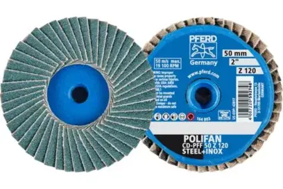 Lamelový kotúč pr. 50 mm Pferd COMBIDISC Zirkón Mini-POLIFAN CD Z120 pre kalenú oceľ (PF4007220592748)