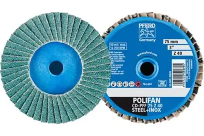 Lamelový kotúč pr. 75 mm Pferd COMBIDISC Zirkón Mini-POLIFAN CD Z40 pre kalenú oceľ (PF4007220592755)