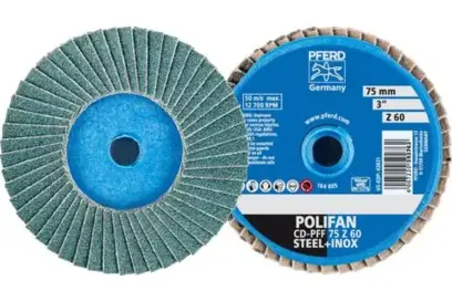 Lamelový kotúč pr. 75 mm Pferd COMBIDISC Zirkón Mini-POLIFAN CD Z60 pre kalenú oceľ (PF4007220592762)