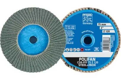 Lamelový kotúč pr. 75 mm Pferd COMBIDISC Zirkón Mini-POLIFAN CD Z120 pre kalenú oceľ (PF4007220592786)