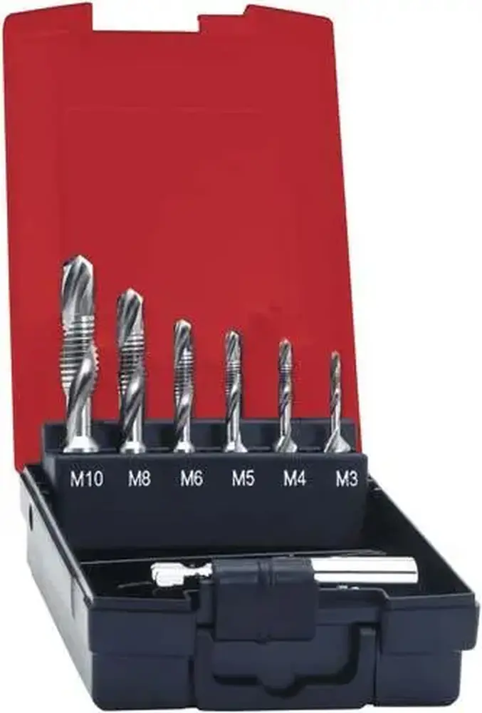 Format 16560020 Kombinované závitorezné vrtáky HSS SGE 1/4" M3 ÷ M10 - 7 ks (EDE16560020)