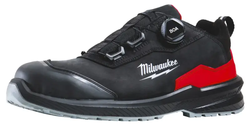 Bezpečnostní obuv, vodoodpudivá kůže nubuk, polobotky, systém BOA® Fit Milwaukee Flextred™  S3S B1L110133 ESD SC FO SR černé (vel.41), 4932498111 (MI4932498111)