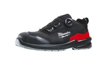 Bezpečnostná obuv, vodoodpudivá koža nubuk, poltopánky Milwaukee Flextred™ S3S B1L110133 ESD SC FO SR čierne (veľ.44), 4932498114 (MI4932498114)