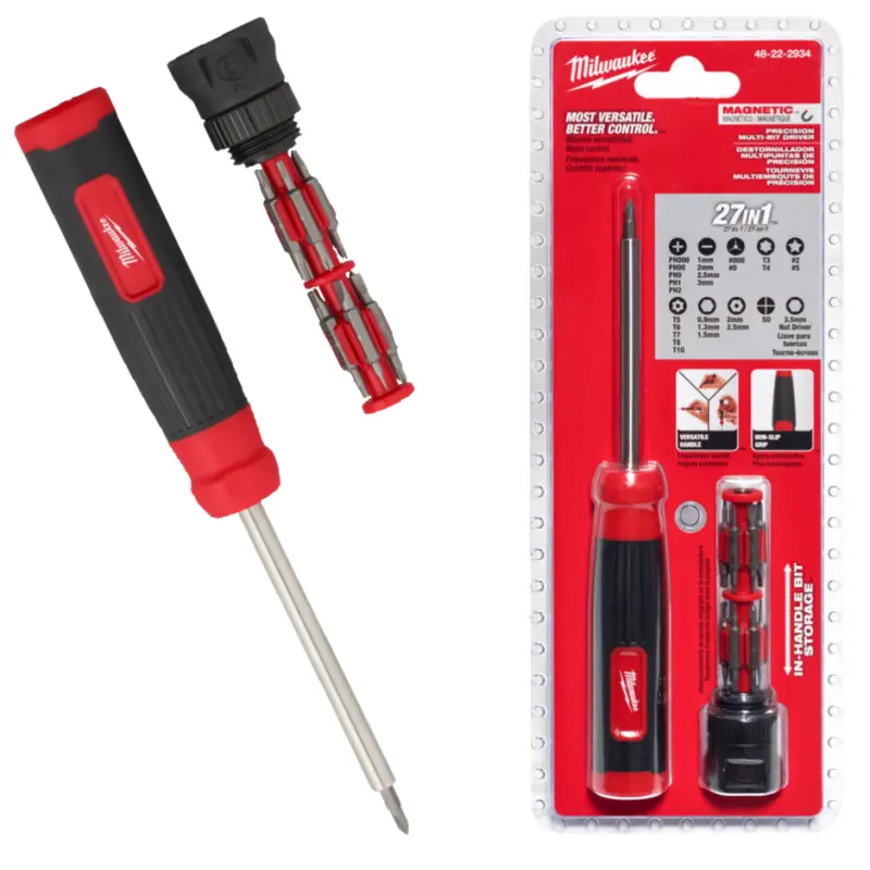 Přesný mikrošroubovák Milwaukee s výměnnými bity, Multi-bit 27v1 (MI4932498176)