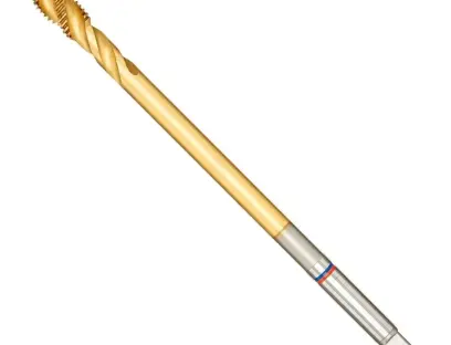 Strojný závitník HSS-Co5 M3 na slepé otvory, nadmerná dĺžka, TANDEM FORMAT, Typ N 6HX, TiN (EDE16690030)