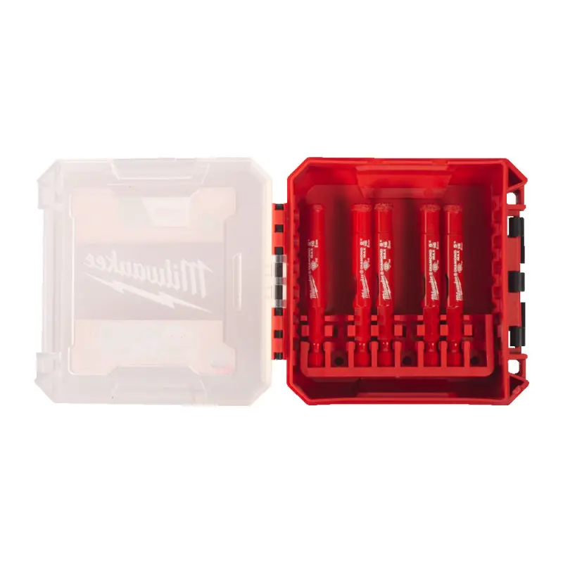 Diamantové vrtáky 1/4” Milwaukee MAX™ pro mokré / suché vrtání, průměr 8 mm (5 ks) 4932498301 (MI4932498301)