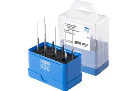 Diamantové jehlové pilníky pr. 3 mm Pferd D-Set/3 D46/64 - jemné (Sada 8 dílů) (PF4007220601815)