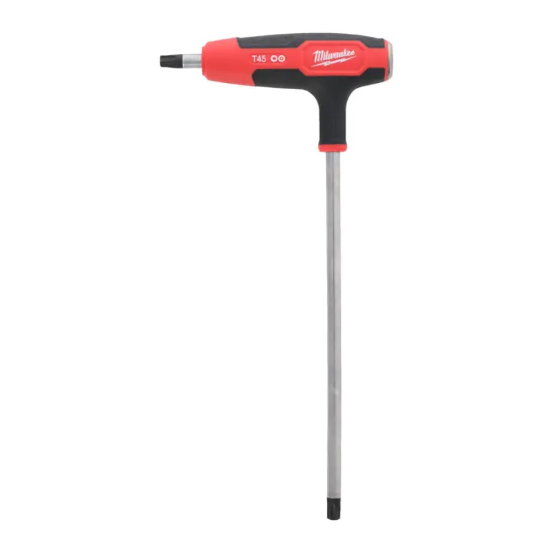 Zástrčný šroubovací klíč Milwaukee T45 Torx s T rukojetí, Comfort Grip, úderová plocha, 4932498702