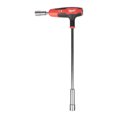 Nástrčný šroubovací klíč 12-hranný Milwaukee 11mm s T rukojetí, Comfort Grip, úderová plocha, 4932498712